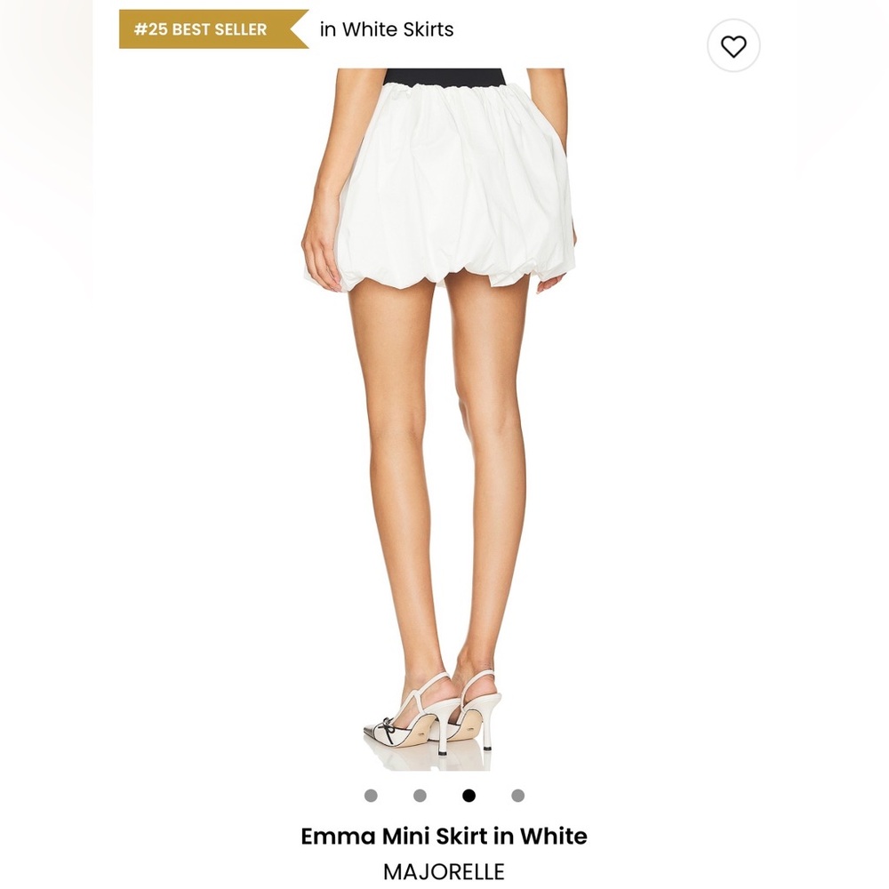 MAJORELLE White Bubble Hem Mini Skirt - Picture 4 of 4
